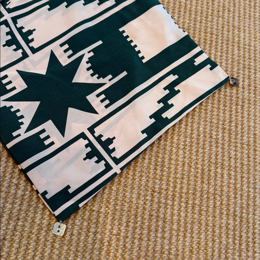 Handmade Long Silk Scarf by Earthly Possessions- w/3 Fabrics